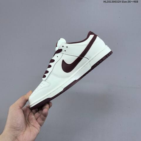 Nike Dunk Low Sail Dark Burgundy White EU 36-46 Skate Shoe - Unisex (BS-61045)