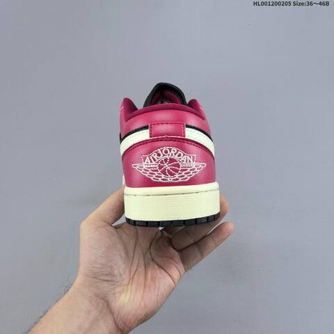 Air Jordan 1 Low Bred Black AIR JORDAN 1 Aj1 Lifestyle (BS-66691)
