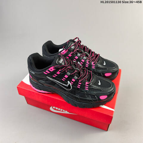 Nike P-6000 Premium Black Pink Silver EU 36-45 Running Shoe - Unisex (BS-62934)