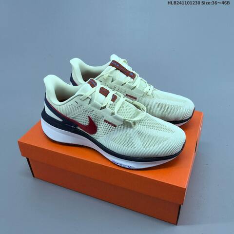 Nike Air Zoom Structure 25 Black White Olive EU 36-46 Running Shoe - Unisex (BS-62308)