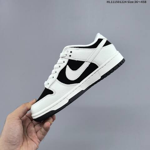 Nike SB Dunk Low Retro DIY White Black EU 36-45 Skate Shoe - Unisex (BS-62483)