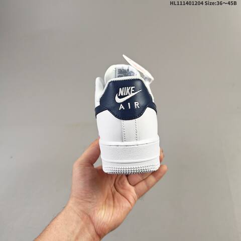 Nike Air Force 1 07 White Dark Navy Blue EU 36-45 Sneaker - Unisex (BS-62836)