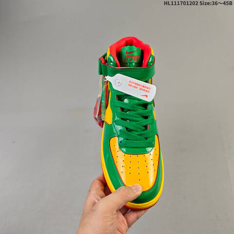 Nike Air Force 1 Mid 07 Green Yellow Red EU 36-45 Sneaker - Unisex (BS-62877)