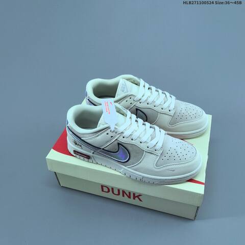 Nike Dunk SB Low Beige Grey Iridescent Black EU 36-45 Skate Shoe - Unisex (BS-60160)