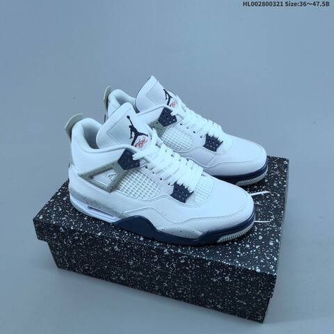 Air Jordan 4 Retro Midnight Navy AIR JORDAN 4 Aj4 Lifestyle (BS-66484)
