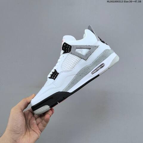 Air Jordan 4 Retro OG White Cement Replica AIR JORDAN 4 Aj4 Lifestyle (BS-66554)