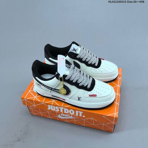 Nike Air Force 1 07 LV8 White Black Red Navy EU 36-45 Sneaker - Unisex (BS-60324)