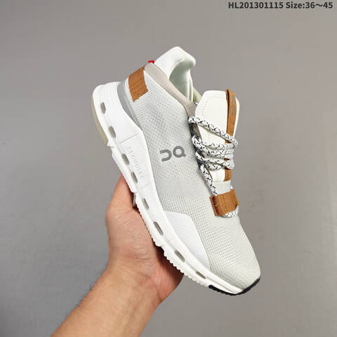 On Cloudnova White Tan Black EU 36-45 Running Shoe Running Sneakers - Unisex (BS-69815)