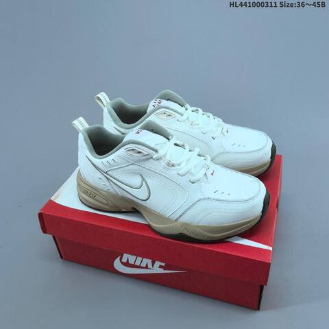 Nike Air Monarch IV White Black Red EU 36-45 Training Shoe - Unisex (BS-61379)