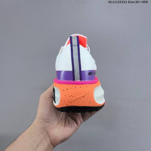 Nike ZoomX Invincible Run FK 3 White Black Orange Pink Purple EU 36-45 Running Shoe - Unisex (BS-61213)