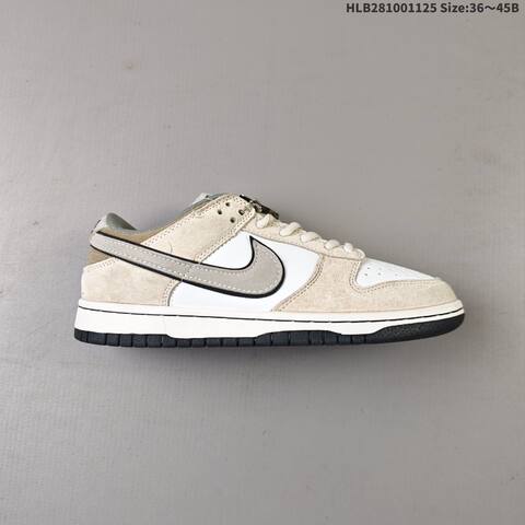 Nike SB Dunk Low White Beige Black Gray EU 36-45 Skate Shoe - Unisex (BS-63078)