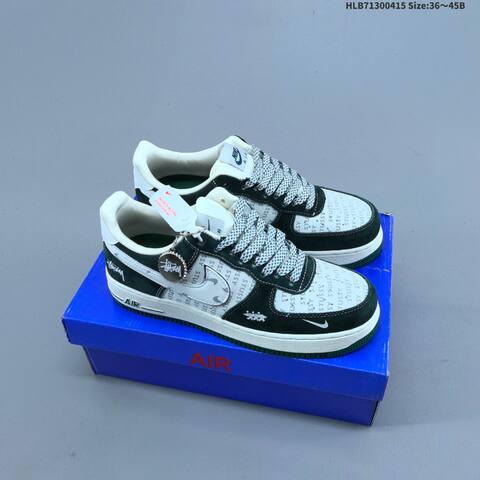 Nike Air Force 1 07 Low Beige Green Yellow Red White Dark Green Off White EU 36-45 Sneaker - Unisex (BS-60714)