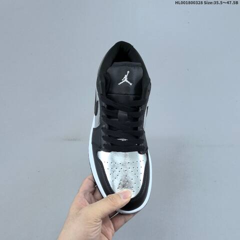 Air Jordan 1 Low Silver Toe AIR JORDAN 1 Aj1 Lifestyle (BS-66425)
