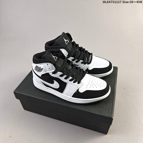 NIKE Air Jordan 1 Retro Mid AIR JORDAN 554724-174 36 36 5 37 5 38 38 5 3 Lifestyle - Women's (BS-67661)