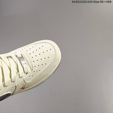 Nike Air Force 1 07 LV8 MZ9588-811 Off White Dark Grey Red EU 36-45 Sneaker - Unisex (BS-63883)