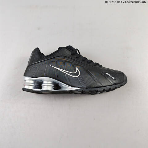 Nike Shox R4 HJ7303-445 Black Silver White EU 40-46 Running Shoe - Men's (BS-63122)