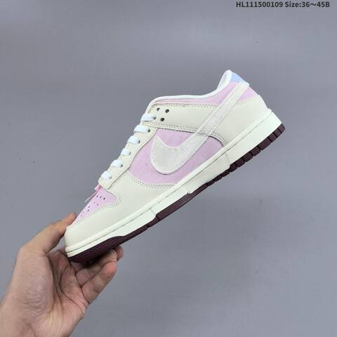 Nike Dunk Low Light Pink Cream White Burgundy Light Blue EU 36-45 Skate Shoe - Unisex (BS-62106)