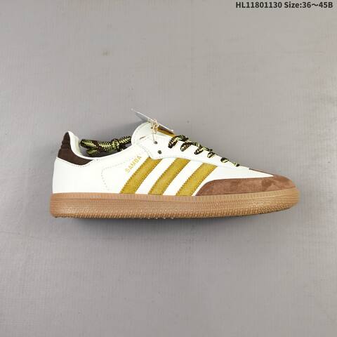Adidas Samba Off White Brown Gold Gum EU 36-45 Skate Shoe - Unisex (BS-65397)