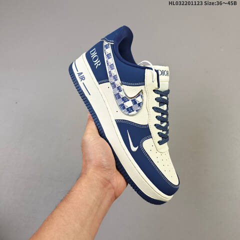Nike Air Force 1 07 LV8 DF0188 103 Sail Navy Blue White EU 36 45 Sneaker EU 36-45 - Unisex (BS-63221)