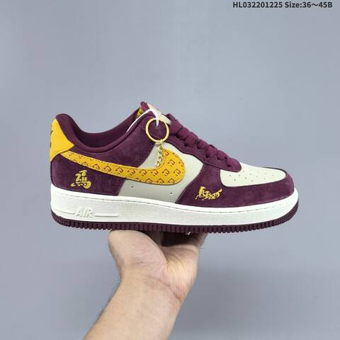 Nike Air Force 1 Low Off White Brown Navy EU 36-45 Sneaker - Unisex (BS-62468)