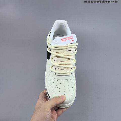 Nike Air Force 1 Low 07 Cream White Black EU 36-45 Sneaker - Unisex (BS-62183)