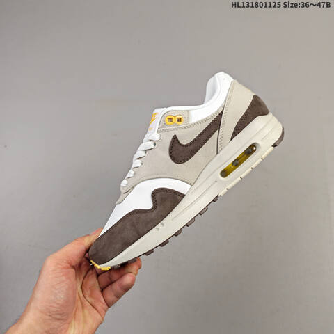 Nike Air Max 1 White Beige Brown Yellow EU 36-47 Sneaker - Unisex (BS-63089)