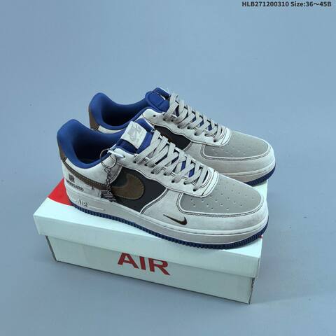 Nike Air Force 1 07 Low White Olive Green Dark Green EU 36-45 Sneaker - Unisex (BS-61386)