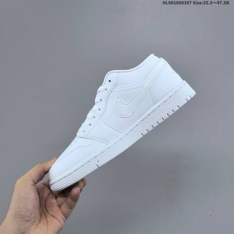 Air Jordan 1 Low Triple White AIR JORDAN 1 Aj1 Lifestyle (BS-66602)