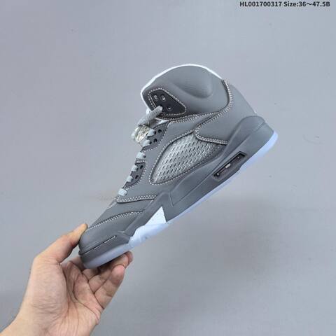 Air Jordan 5 Retro Wolf Grey Replica AIR JORDAN 5 Aj5 Lifestyle (BS-66521)