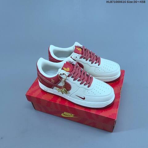 Nike Air Force 1 07 LV8 DQ6628 White Red Black Gold EU 36-45 Sneaker - Unisex (BS-59918)