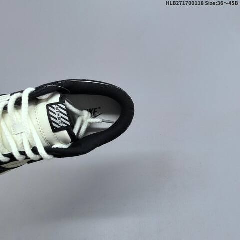 Nike SB Dunk Low Off White Custom Black Off White Red EU 36-45 Skate Shoe - Unisex (BS-61935)