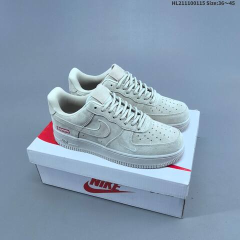 Nike Air Force 1 07 Supreme Olive Green Dark Purple EU 36-45 Sneaker - Unisex (BS-61973)