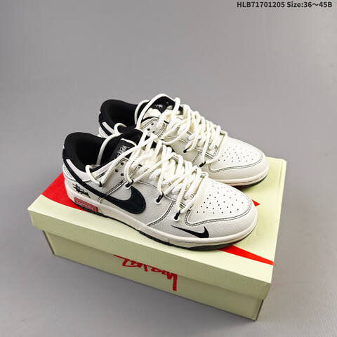 Nike Dunk SB Low Stussy Off White Black EU 36-45 Skate Shoe - Unisex (BS-62817)