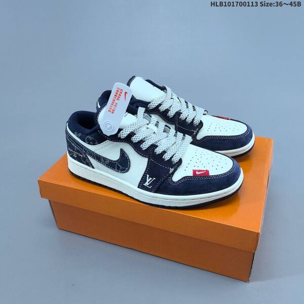 Nike Air Jordan 1 Low navy blue white gray EU 36 45 lifestyle