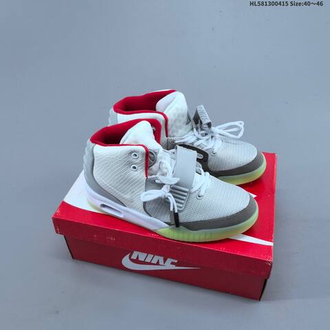 Nike Air Yeezy 2 Black White Red Glow Green EU 40-46 Sneaker - Men's (BS-60720)