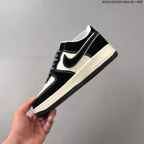 Nike Air Force 1 07 Black White Neon Yellow EU 36-45 Sneaker - Unisex (BS-62639)