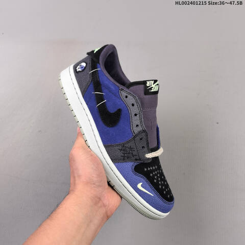 Zion Williamson x Air Jordan 1 Low OG Regency Purple And Dark Raisin 2 0 Lifestyle (BS-67427)