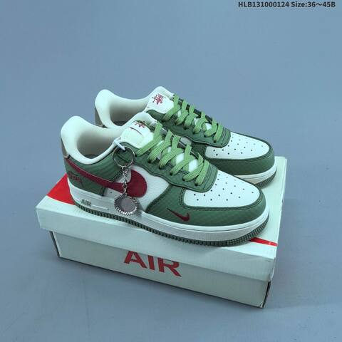 Nike Air Force 1 07 LV8 Black Grey Green White EU 36-45 Sneaker - Unisex (BS-61783)