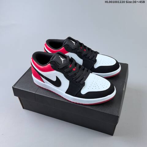 Air Jordan 1 Low Black Toe AIR JORDAN 1 Aj1 Lifestyle (BS-67345)