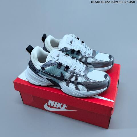 Nike V2K Run Burgundy Silver White Brown EU 35 5-45 Running Shoe - Unisex (BS-62498)