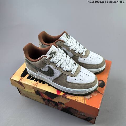 Nike Air Force 1 Low 07 AKIRA Olive Green Light Grey Black White EU 36-45 Sneaker - Unisex (BS-62688)