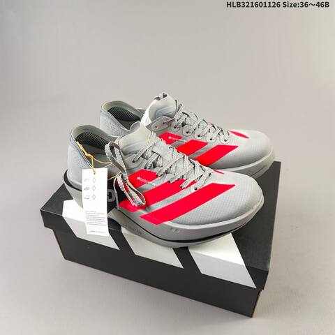 Adidas Adizero Adios Pro Evo White Black Red Grey EU 36-46 Running Shoe - Unisex (BS-65438)