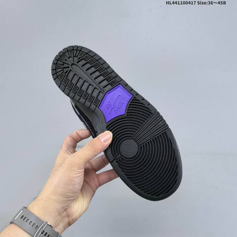 Nike Dunk SB Low Pro Black Grey Purple Blue EU 36-45 Skate Shoe - Unisex (BS-60663)