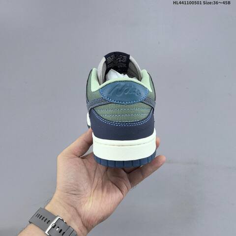 Nike SB Dunk Low Navy Blue Grey Mint Green Off White EU 36-45 Skate Shoe - Unisex (BS-60542)