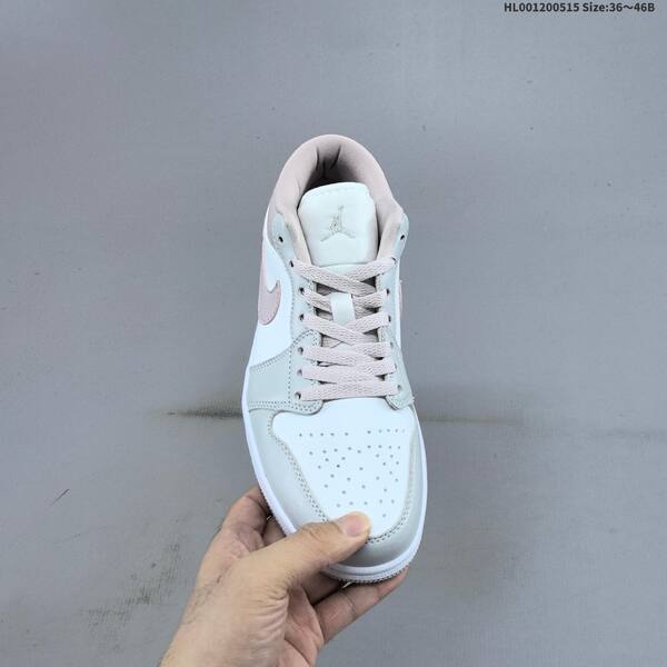 Jordan Air Jordan 1 Low white/pale pink/light grey 36~46 casual