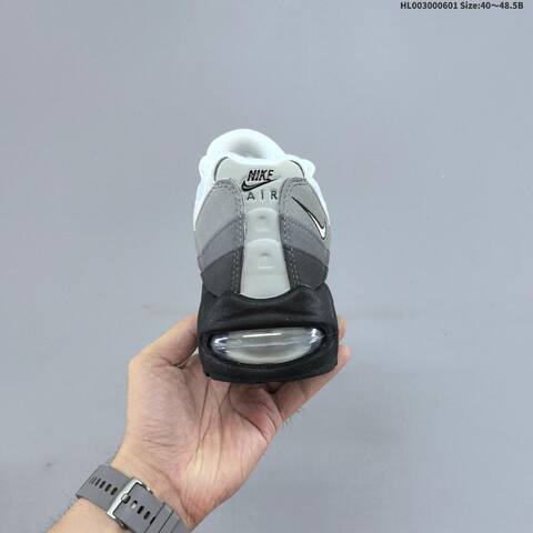 Nike Air Max 95 White Light Grey Dark Grey Black EU 40-48 5 Running Shoe - Men's (BS-60023)