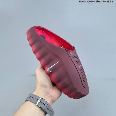 Nike Fragment Design x Nike Mind 001 Slide Black Maroon Red Silver EU 36-48 5 Slides - Unisex (BS-60558)