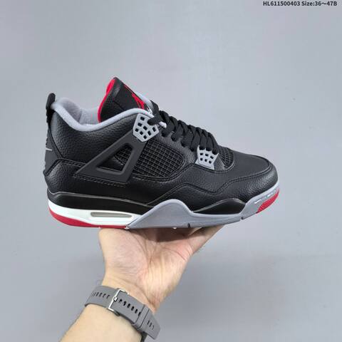 Air Jordan 4 Retro Bred Reimagined AIR JORDAN 4 Aj4 Lifestyle (BS-66346)