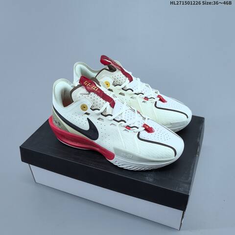 Nike Air Zoom G T Cut 3 EP White Black Gold Pink EU 36-46 Basketball Shoe - Unisex (BS-62424)