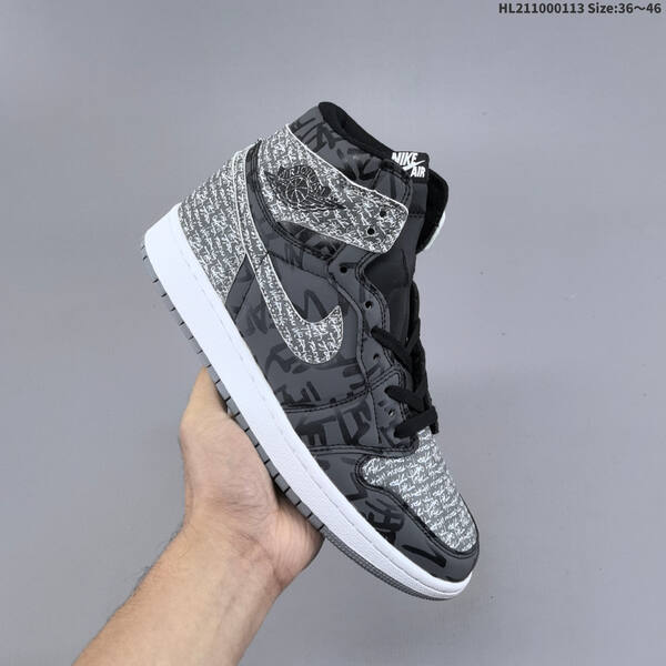 Nike Air Jordan 1 Retro High OG black/grey/white 36~46 basketball
